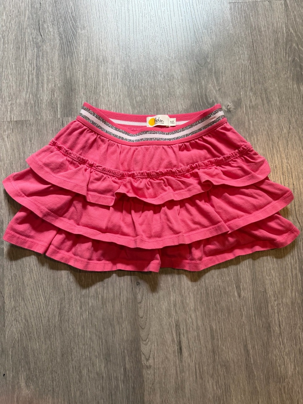 Boden Pink Ruffle Skirt, 4-5Y